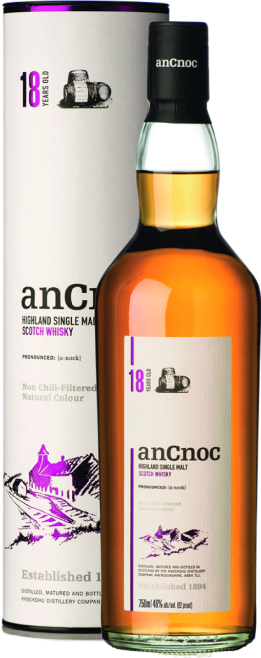 anCnoc 18 Years Old Highland Single Malt Scotch Whisky