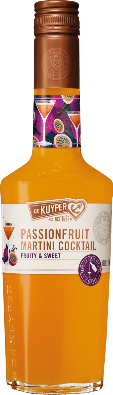 De Kuyper Passionfruit Martini / Pornstar Martini Cocktail - Ready to Serve