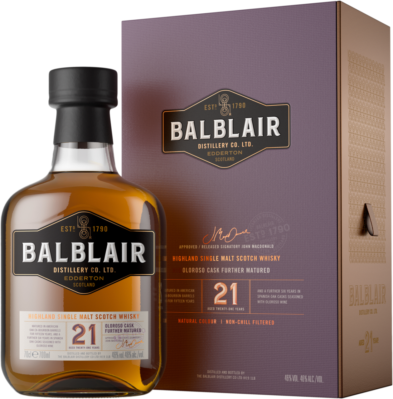 Balblair 21 Years Old Single Malt Scotch Whisky